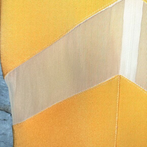 Andrea Isabella orange white leather sheer panel jumpsuit jacket set - Picture 9 of 9